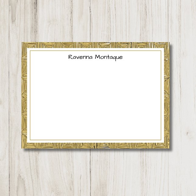 Luxury Gold Texture Border Black Name Script Card (Creator Uploaded)