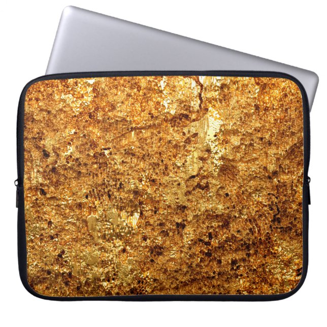 Luxury gold texture. laptop sleeve (Front)