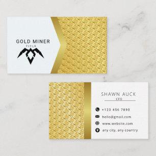 Luxury Gold Texture Pattern Mining Executive Busin Business Card