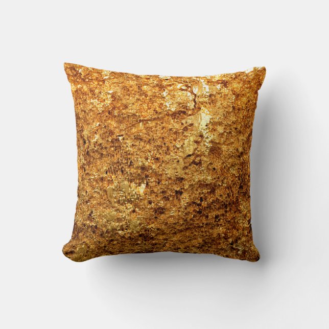 Luxury gold texture. throw pillow (Front)