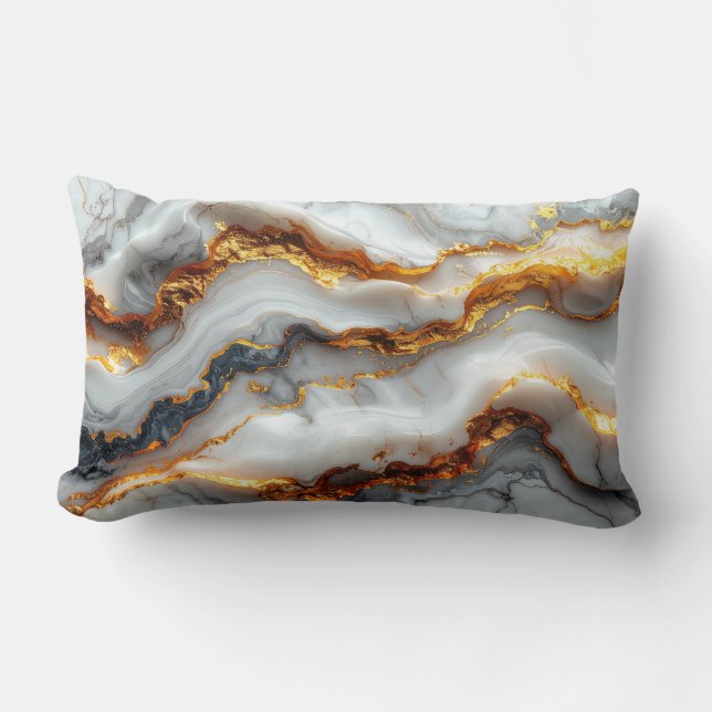 Luxury Gold Vein Marble Pillow (Front)