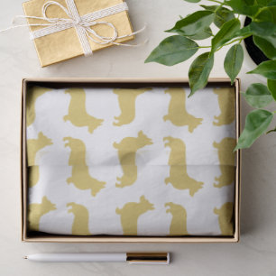 Luxury Gold Vintage Elegant Pembroke Welsh Corgi  Tissue Paper