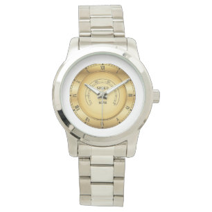 Luxury Gold Vintage Speedometer Clock MPH Display Watch