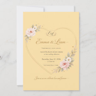 Luxury Gold Wave Wedding Invitation Elegant Mode