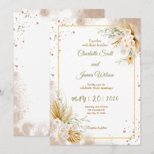 Luxury Gold Wedding Invitation