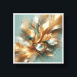 Luxury Golden and Teal Abstract - Elegant Flowing  Canvas Print<br><div class="desc">An exquisite abstract composition featuring fluid,  feather-like structures in shimmering gold and soft teal. The design combines metallic textures with delicate golden dust and graceful curves,  creating a "modern glam" aesthetic. Perfect for upscale living rooms,  boutique hotels,  or as a sophisticated statement piece for contemporary interiors.</div>