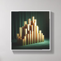 Luxury Golden Columns - Modern Geometric Gold Pill