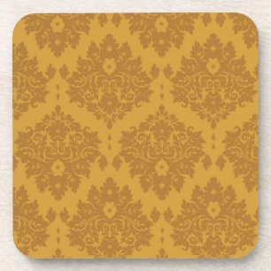 Luxury Golden Damask Coaster