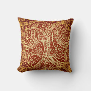 Luxury Golden Decorative Throw Pillow