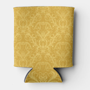 Luxury Golden Floral: Seamless Wallpaper Can Cooler