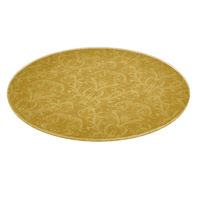Luxury Golden Floral Wallpaper Cutting Board (Corner)