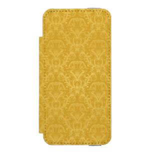 Luxury Golden Floral Wallpaper Incipio Watson™ iPhone 5 Wallet Case