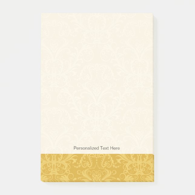 Luxury Golden Floral Wallpaper Post-it Notes (Front)