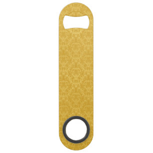 Luxury Golden Floral Wallpaper Speed Bottle Opener