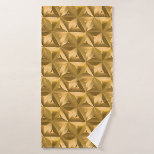 Luxury golden geometric seamless pattern bath towel