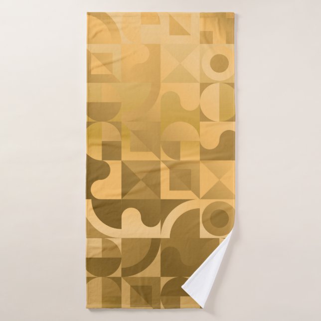 Luxury golden geometric seamless pattern bath towel (Bath Towel)
