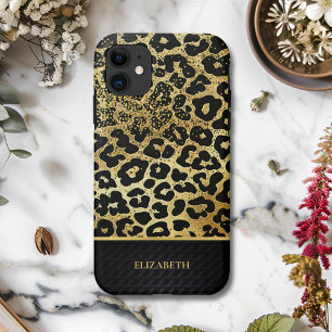 Luxury Golden Leopard Print – Stylish iPhone 11 Case