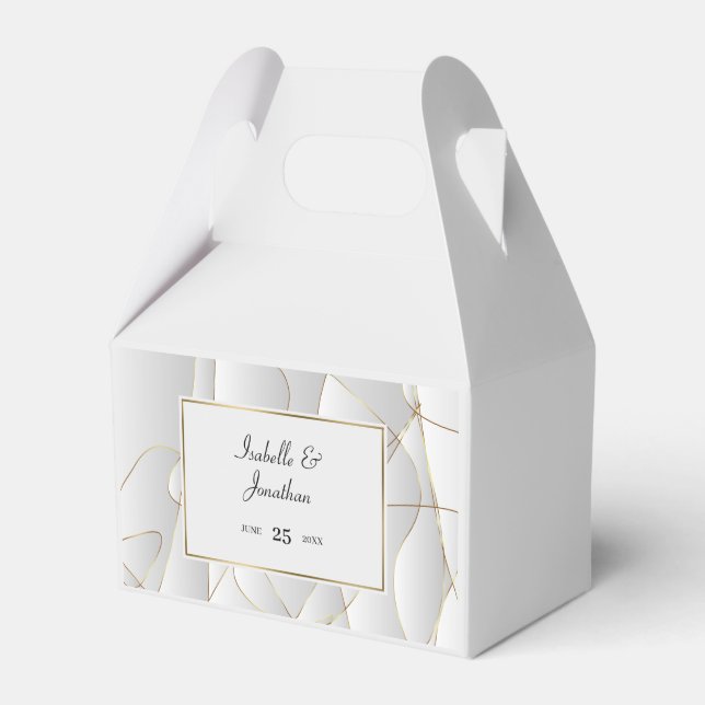 Luxury Golden Lines  Favour Box (Front Side)