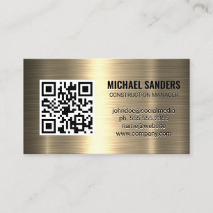 Luxury   Golden Metallic Brushed  Business Card