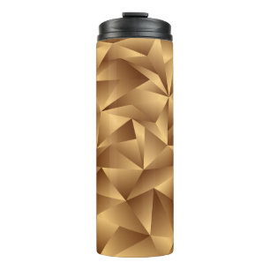 Luxury golden polygon pattern thermal tumbler