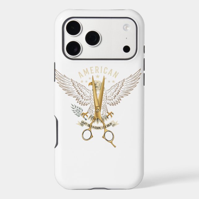 Luxury Golden Scissors Eagle - iPhone 17 Pro max (Verso)