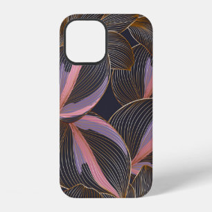 Luxury golden seamless floral background with trop iPhone 12 case