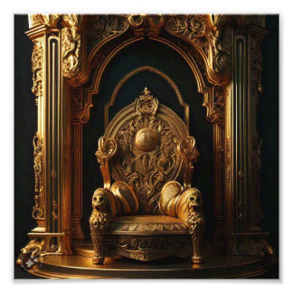 Luxury golden throne design - Interior décor Photo Print