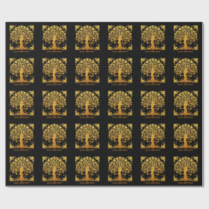 Luxury Golden Tree of Life Wrapping Paper