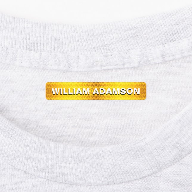 Luxury Golden Waterproof Name Labels For Clothes (Affixed)