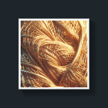 Luxury Golden Wire Mesh - Intricate Metallic Weave Canvas Print<br><div class="desc">A mesmerizing abstract close-up of intertwined metallic gold wires and complex mesh structures. This industrial-chic design features radiant golden tones and intricate overlapping patterns that create a sense of depth and architectural elegance. Ideal for modern offices,  high-tech interiors,  or any space seeking a bold,  contemporary metallic statement.</div>