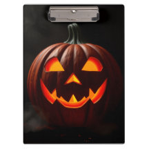 Luxury Gothic Halloween Jack-O-Lantern Clipboard