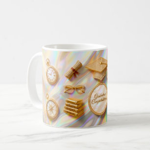 Luxury Graduation Mug – Elegant Gold Cap & Diploma