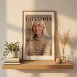 Luxury Grandma Magazine Cover Photo Gift Poster<br><div class="desc">Celebrate the woman who means everything with this elegant, personalized Grandma magazine cover design. Turn a cherished photo into a beautiful keepsake that honors her love, strength, and the memories she’s created. With a modern editorial style and heartfelt wording like “Raising Legends” and “CEO of Love & Home, ” this...</div>