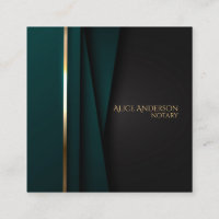 Luxury green gold elegant notary simple glam