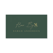 Luxury Green Gold Hair Stylist with Loyalty