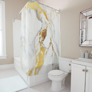 Luxury Grey and Gold Texture White Marble