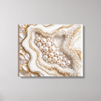 Luxury Grey and Silver Geode Canvas Art - Modern G