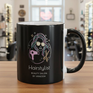 Luxury Hairstylist Beauty Salon Modern Black Mug