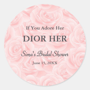 Luxury High End Perfume Theme Pink Party Favour Classic Round Sticker
