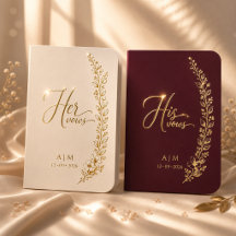 Luxury His & Her Wedding Vow Books 