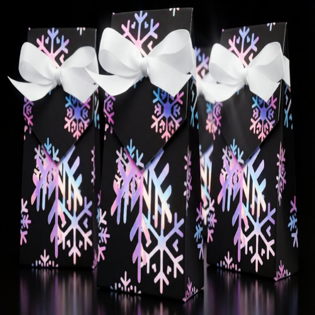 Luxury Holographic Snowflake Christmas Collection  Favor Box (Creator Uploaded)