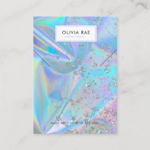 Luxury Holographic Trendy Jewellery Display Card