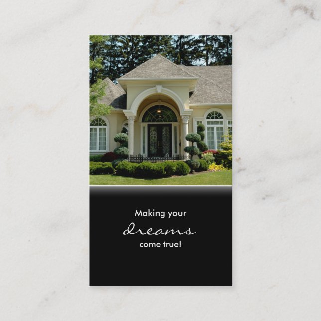 Luxury Home Entrance Real Estate Business Card (Front)