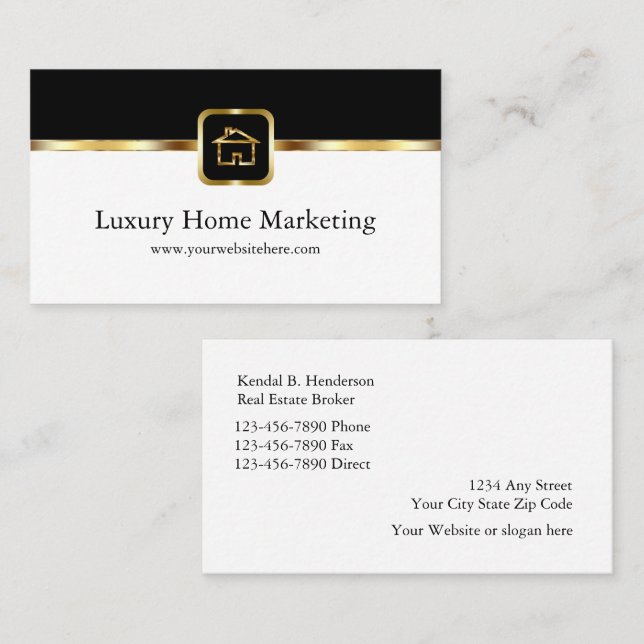 Luxury Home Marketing Business Card (Front/Back)