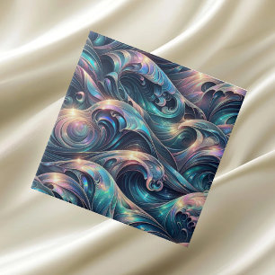 Luxury Home   Rainbow Coastal Ocean Waves Tile