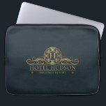 Luxury Hotel Branding Monogrammed Laptop Sleeve<br><div class="desc">Luxury Design for Hotels and Resorts. Elegant and modern. Matching products can be found in Luxury Hotel Branding collection. You are welcome to visit my store for more beautiful products.</div>
