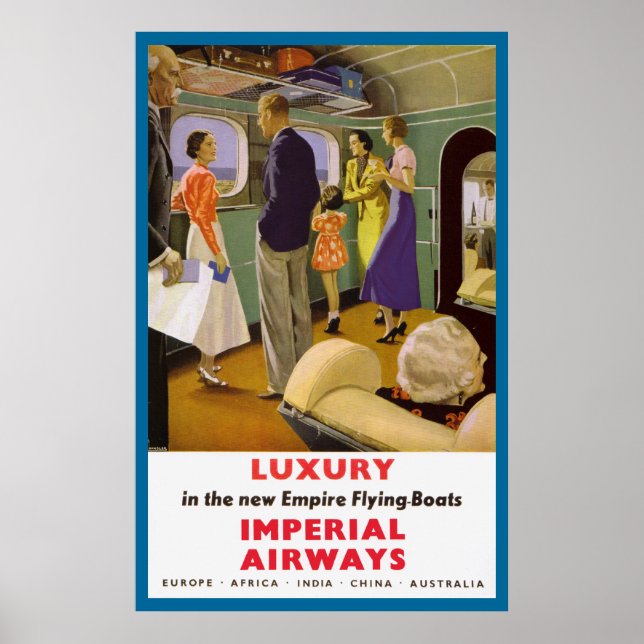 Luxury in the New Empire Flying Boats Poster (Front)
