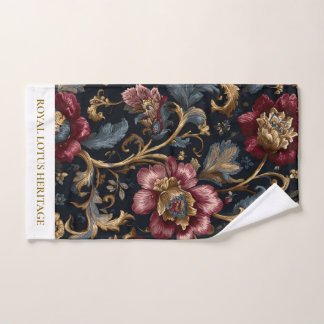 Luxury Indian Floral Bath Towel Set Vintage Royal