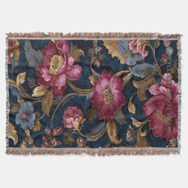 Luxury Indian Vintage Royal Throw Blanket (Front)