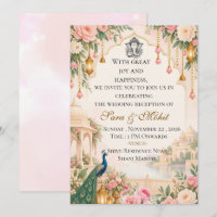 Luxury Indian Wedding Reception Invitation Templat
